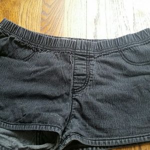 Black strectchy denim shorts